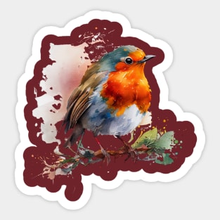 Robin Bird Watercolor 3.0 Sticker